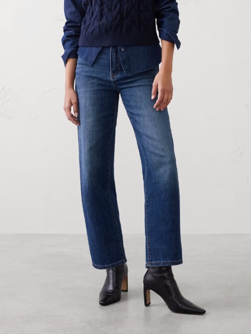 Banana Republic Premium Denim High Rise Straight Leg Ankle Jeans Size 28
